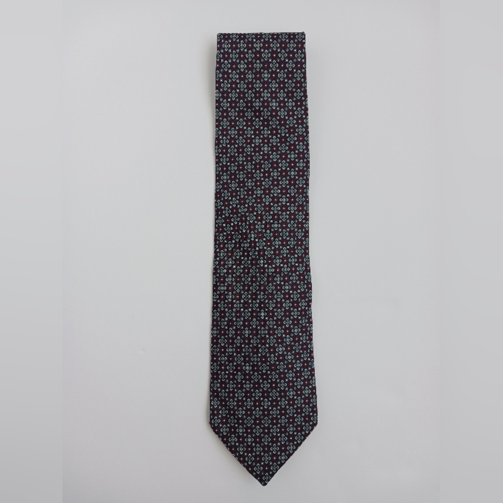 Christian Dior - Purple & Blue Pattern Tie